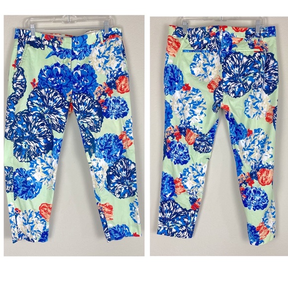 J. Crew Pants - J.Crew Floral Printed Skimmer Pant Size 12